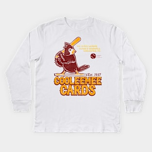 Defunct Cooleemee Cards Baseball Team Kids Long Sleeve T-Shirt